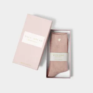 Katie Loxton Gift Boxed Blush Pink Socks KLS644