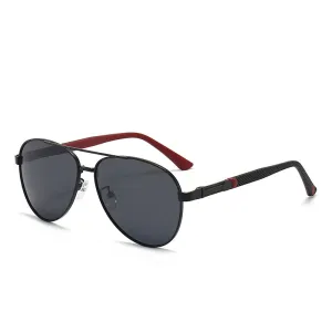 KatKani Men's Full Rim Alloy Aviator Frame Polarized Sunglasses Y2956