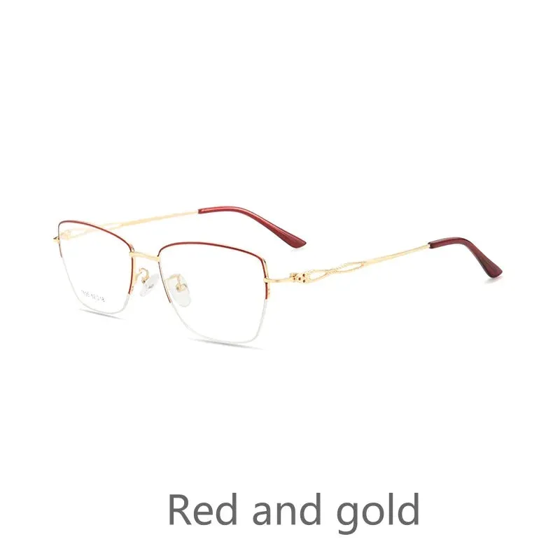 KatKani Women's Semi Rim Square Alloy Eyeglasses 1695