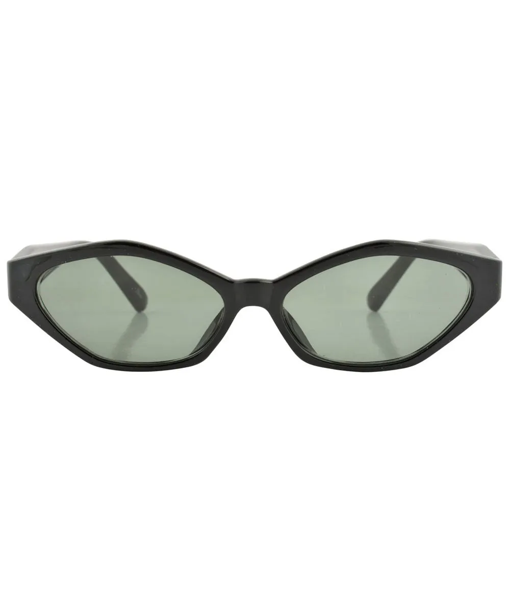 KATRA Black Cat-Eye Sunglasses