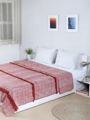 Kattam-Kuta Double Bedcover (Red)