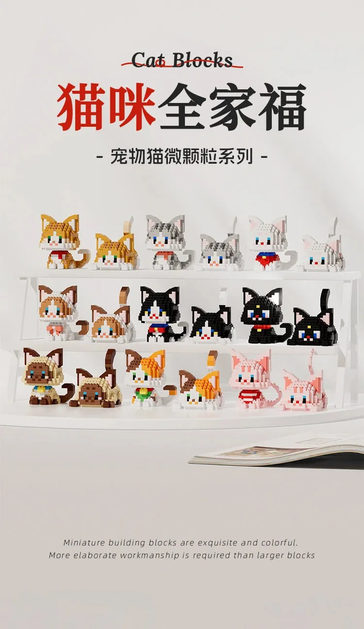 Kawaii Cat Mini Blocks Pet DIY Figure