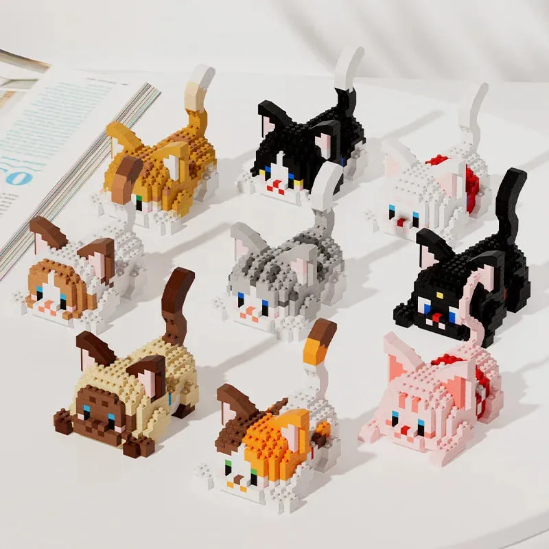 Kawaii Cat Mini Blocks Pet DIY Figure