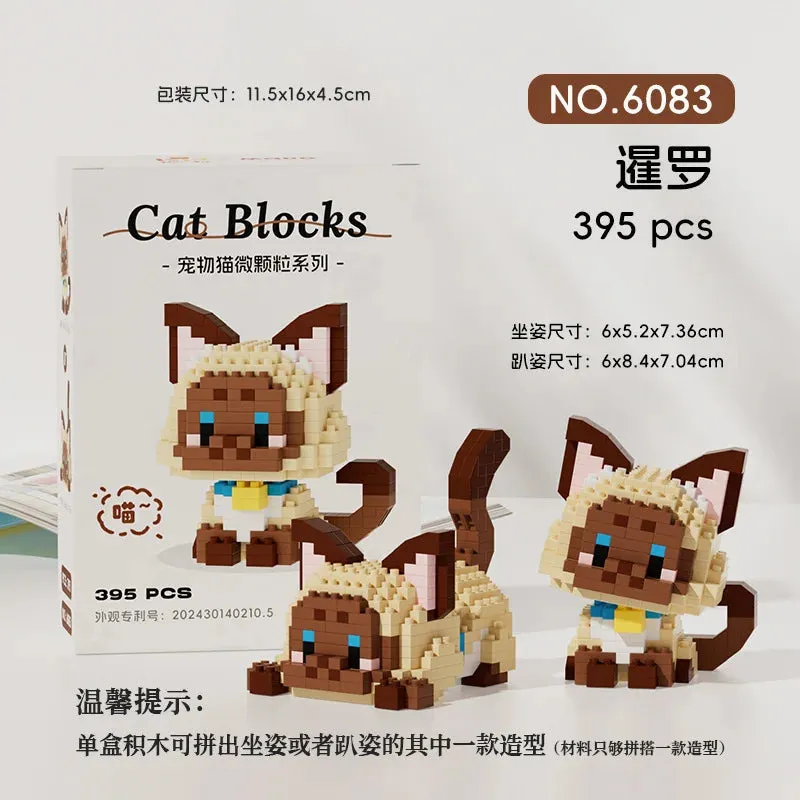 Kawaii Cat Mini Blocks Pet DIY Figure