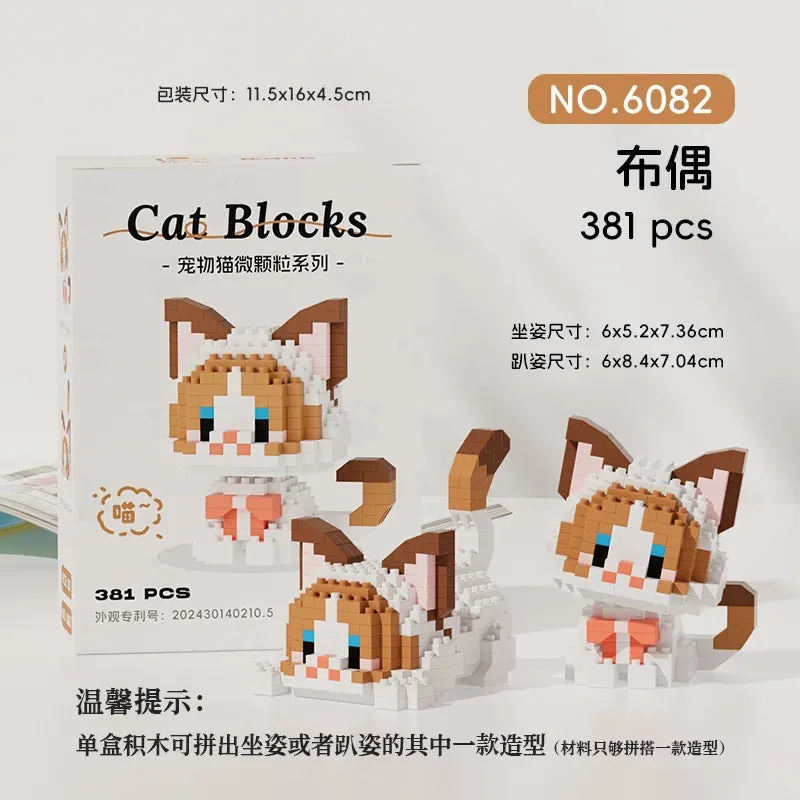 Kawaii Cat Mini Blocks Pet DIY Figure