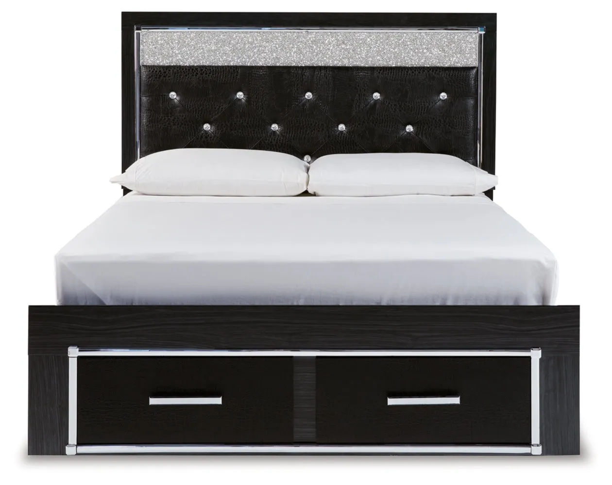 Kaydell Queen Upholstered Panel Storage Platform Bed