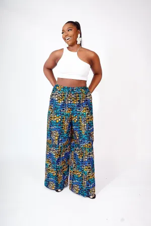 KAYIN AFRICAN PRINT WIDE LEG PANTS