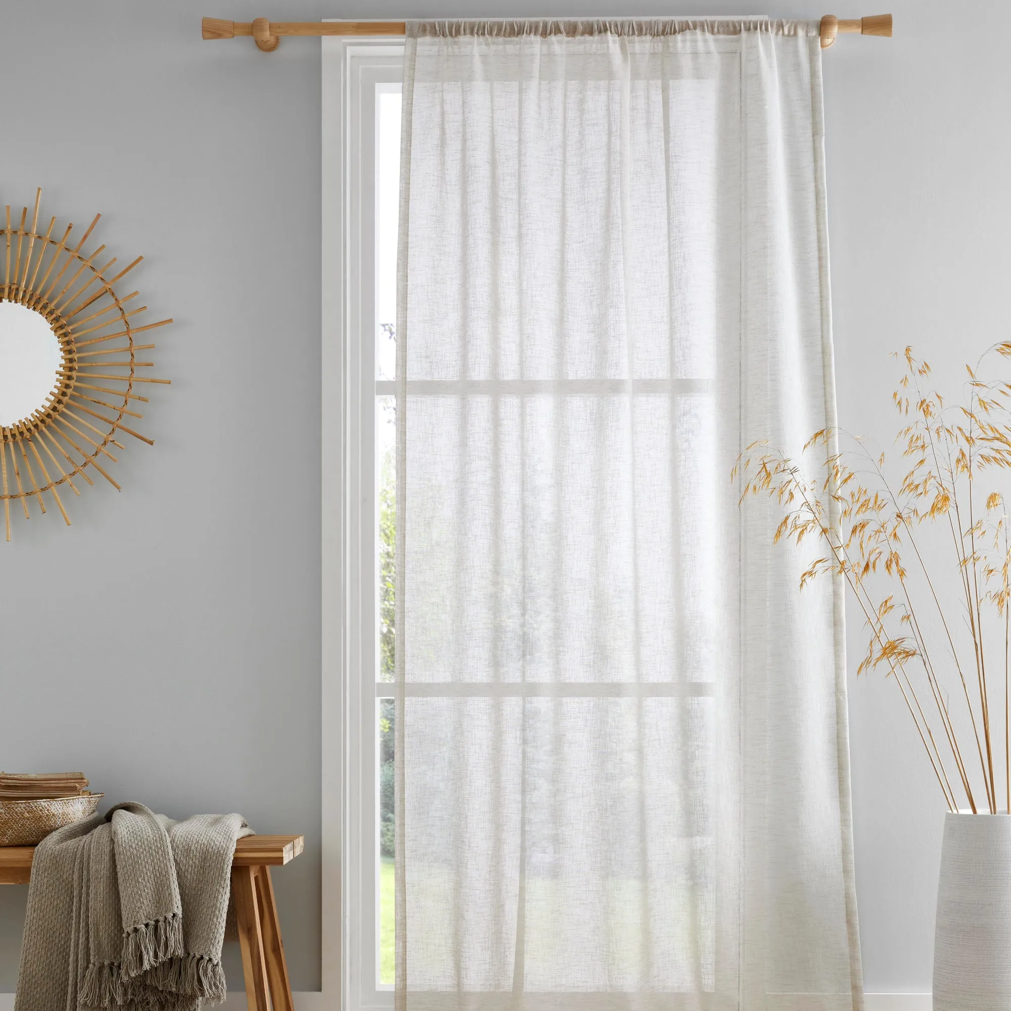 Kayla Voile Panel by Drift Home in Natural