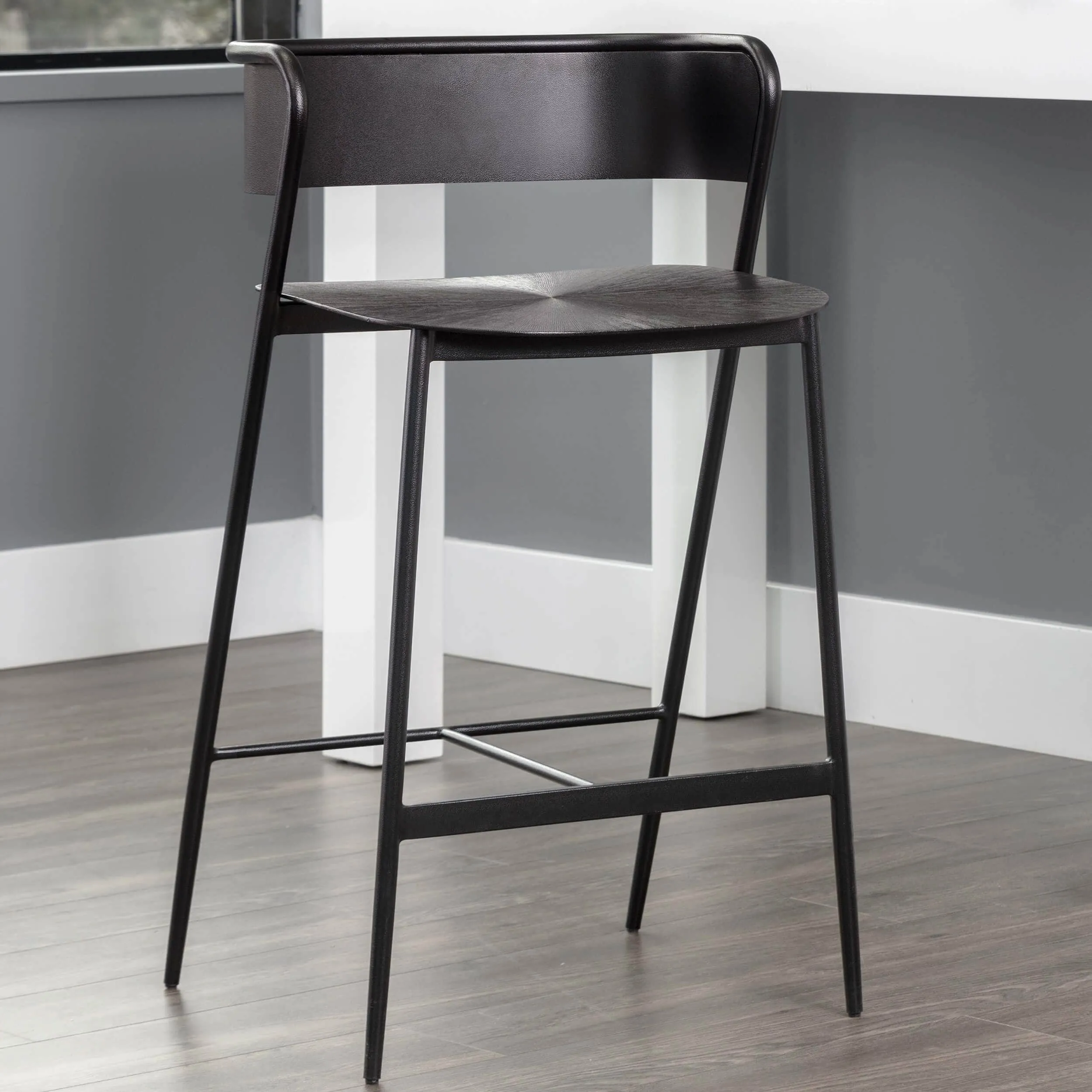 Keanu Counter Stool, Gunmetal