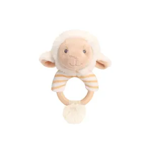 Keel Toys Keeleco Lullaby Lamb Ring Rattle 14cm