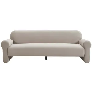 Keelee 84" Velvet Sofa, Taupe