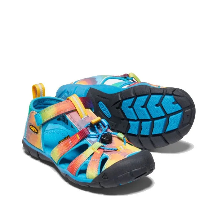 Keen Big Kids - Seacamp II CNX Vivid Blue Original Tie Dye