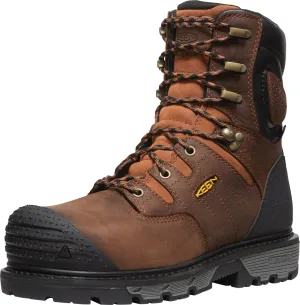 Keen Utility Mens Camden 8in WP CT Brown/Black Leather Work Boots