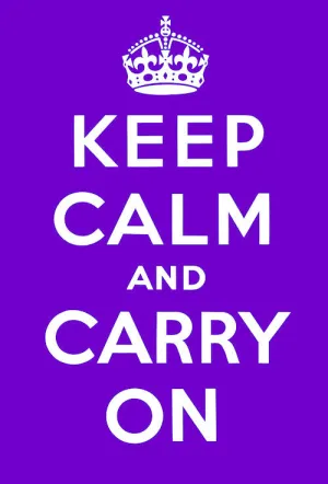 Keep Calm and Carry On (Purple)