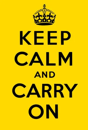 Keep Calm and Carry On (Yellow and Black)