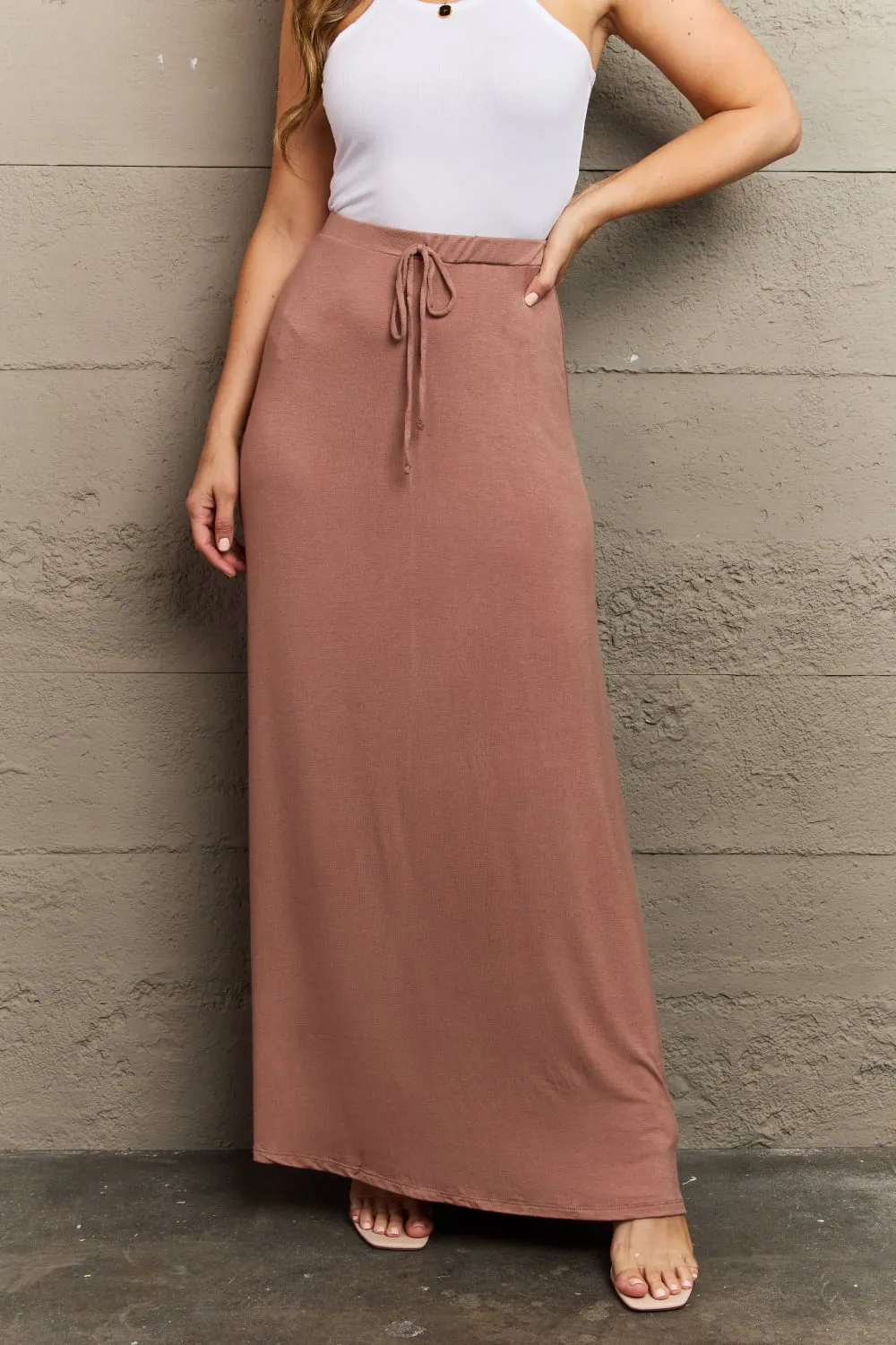 Keep the Romance Flare Maxi Skirt | Chocolate