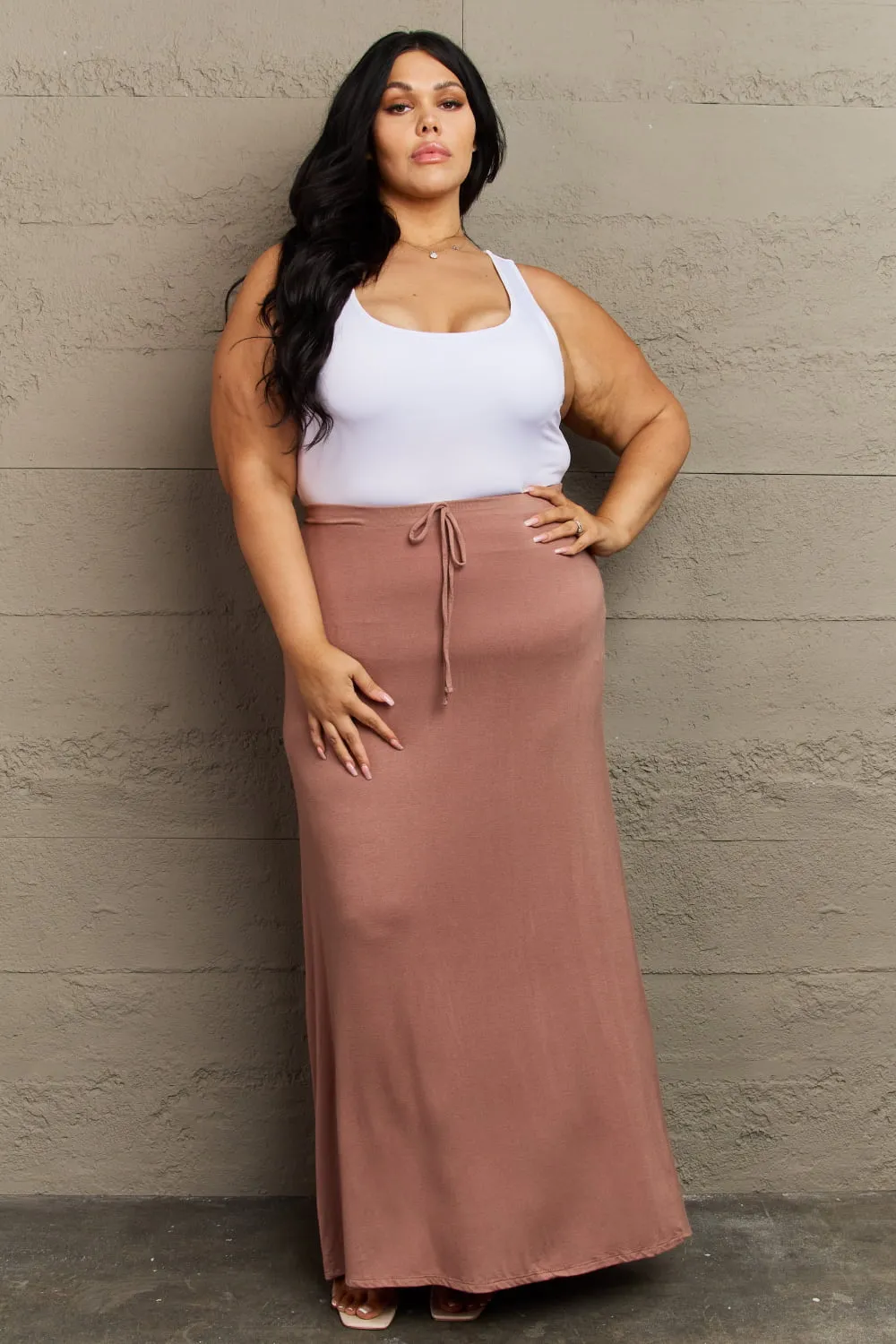 Keep the Romance Flare Maxi Skirt | Chocolate