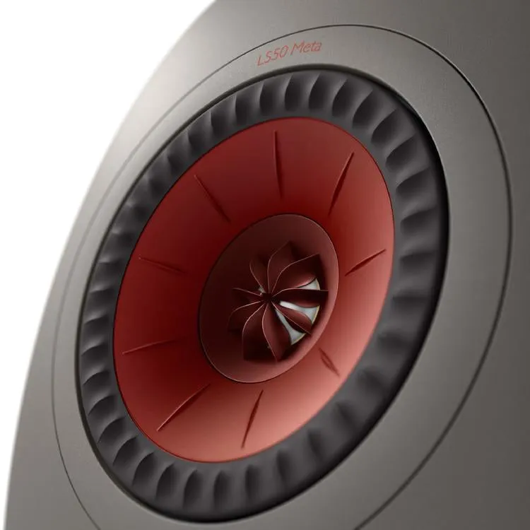 KEF LS50 META | Haut-parleurs HiFi Uni-Q 12e génération - Bass reflex 2 voies - Technologhie d'absorption Metamaterial - Gris Titane - Paire