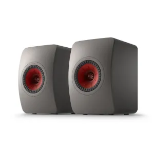 KEF LS50 META | Haut-parleurs HiFi Uni-Q 12e génération - Bass reflex 2 voies - Technologhie d'absorption Metamaterial - Gris Titane - Paire