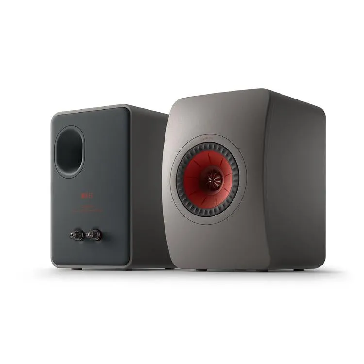 KEF LS50 META | Haut-parleurs HiFi Uni-Q 12e génération - Bass reflex 2 voies - Technologhie d'absorption Metamaterial - Gris Titane - Paire