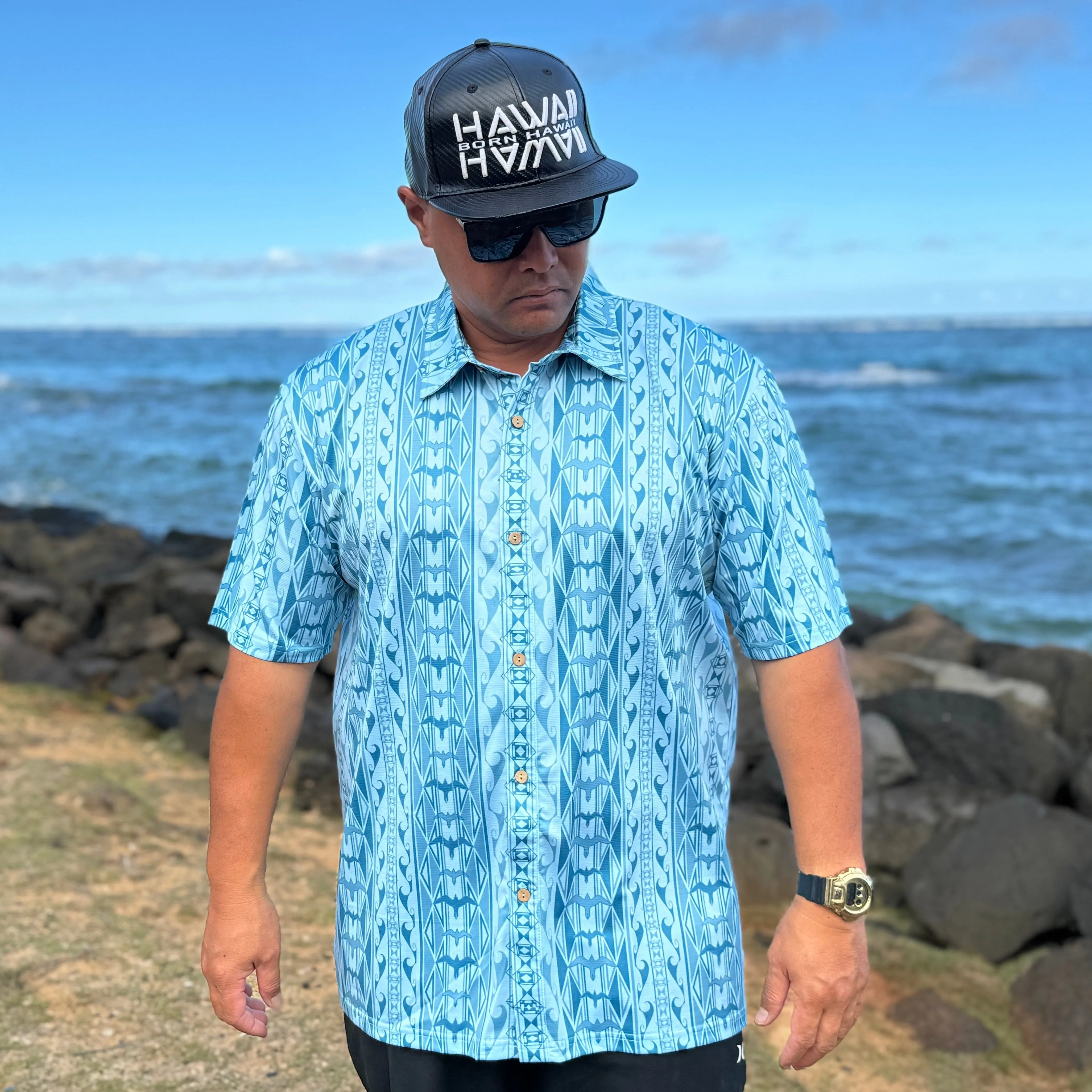 KEKAI ALOHA SHIRT TEAL