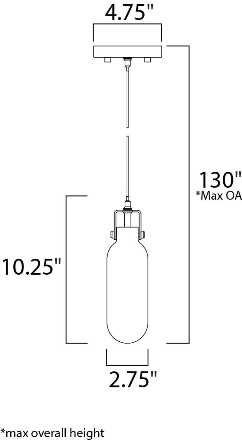 Kem 2.75" Single Light Pendant in Polished Chrome