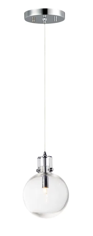 Kem 5.75" Single Light Pendant in Polished Chrome