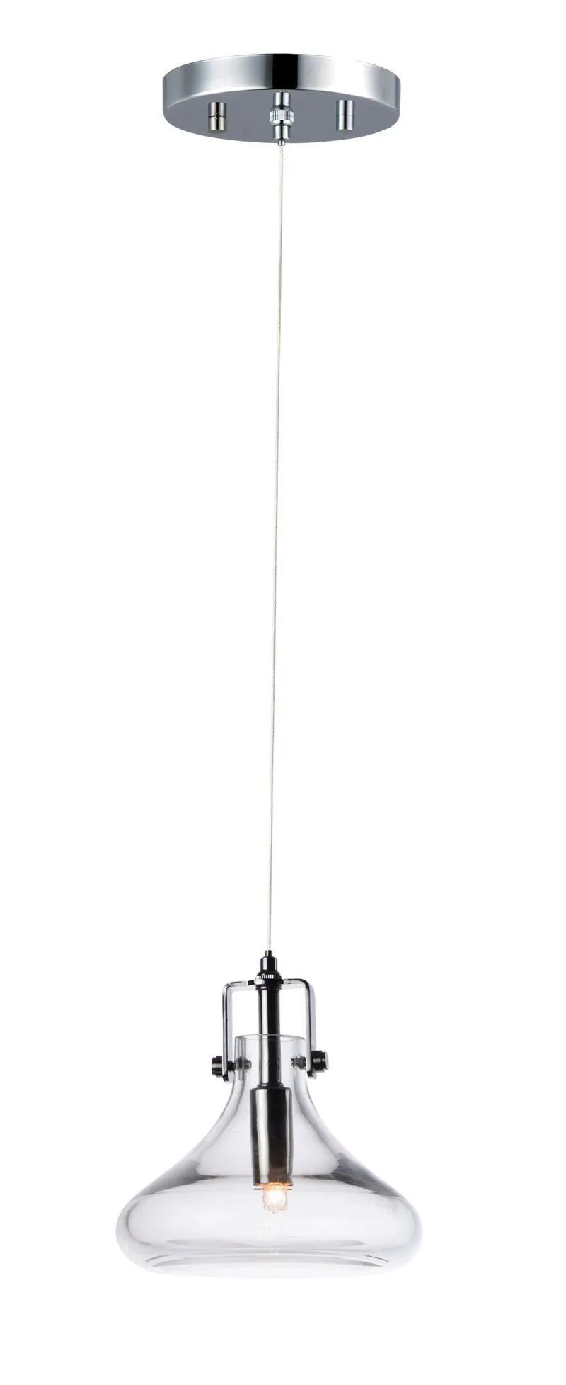 Kem 6.25" Single Light Pendant in Polished Chrome