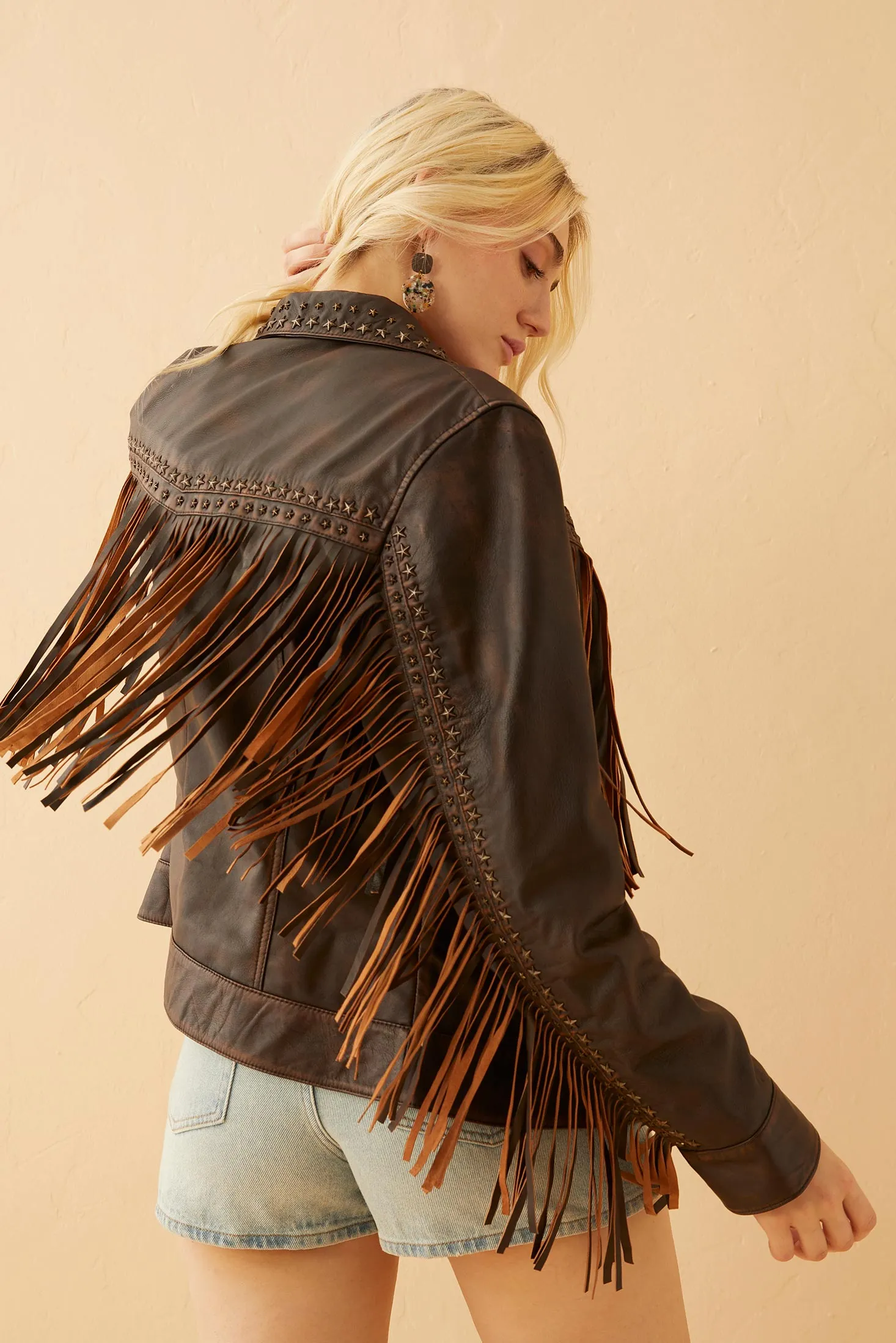 Kendall Fringed Leather Jacket