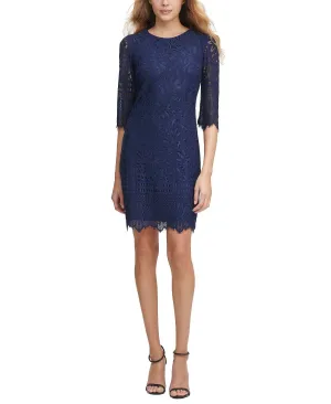 Kensie lace sheath dress, blue