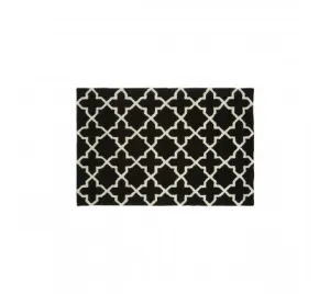 Kensington Black and White Townhouse Rug - 180 x 120cm