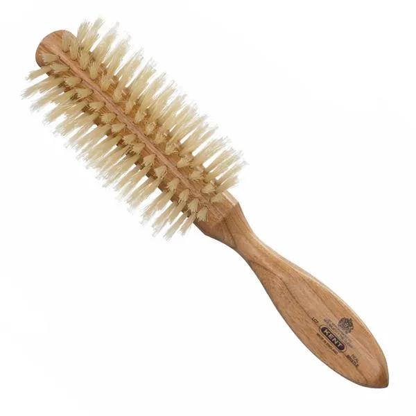 Kent Ladies Finest Cherrywood Pure White Bristle Half Round Brush LC7