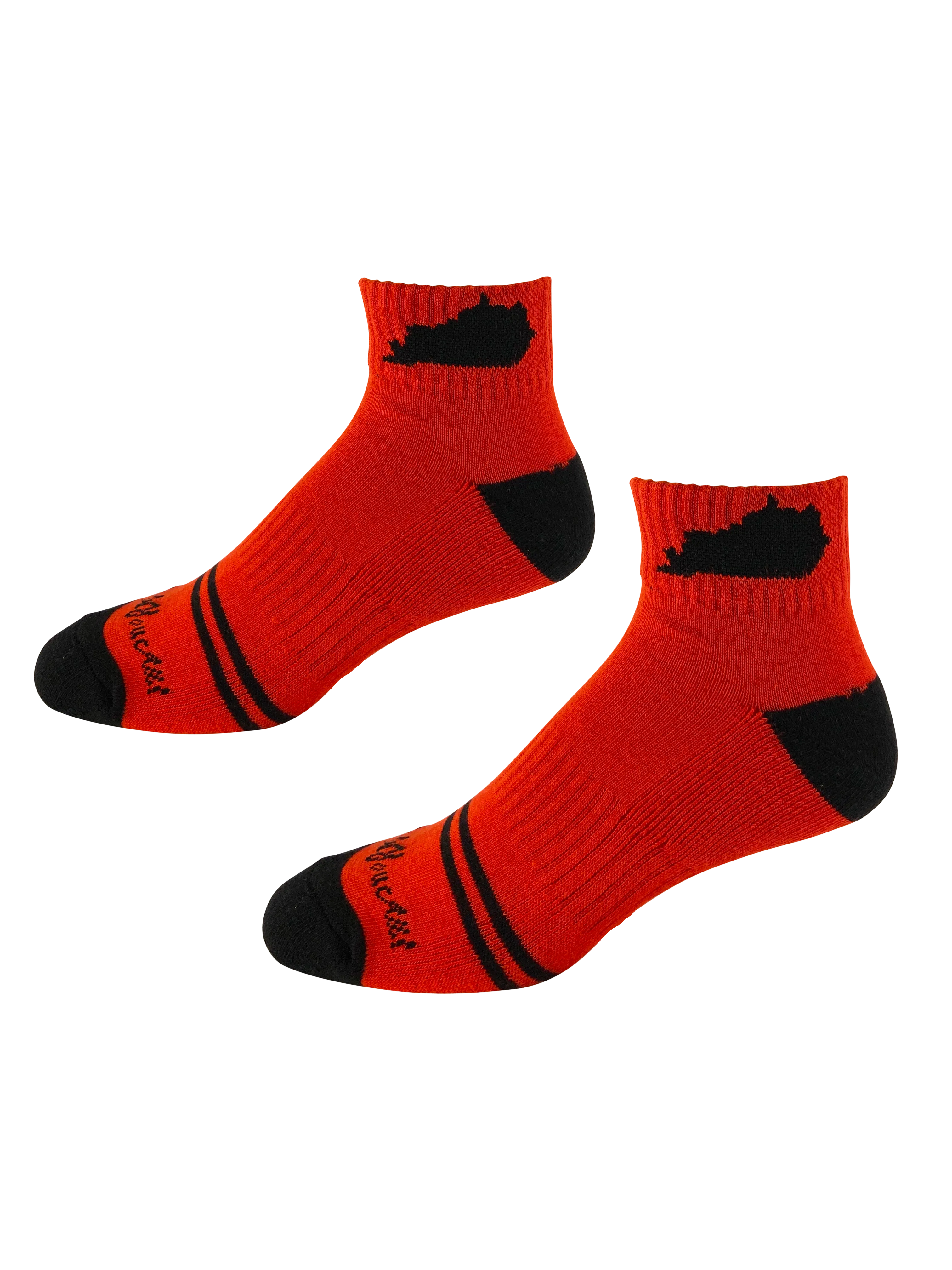 Kentucky Shape Ankle Sock Red and Black