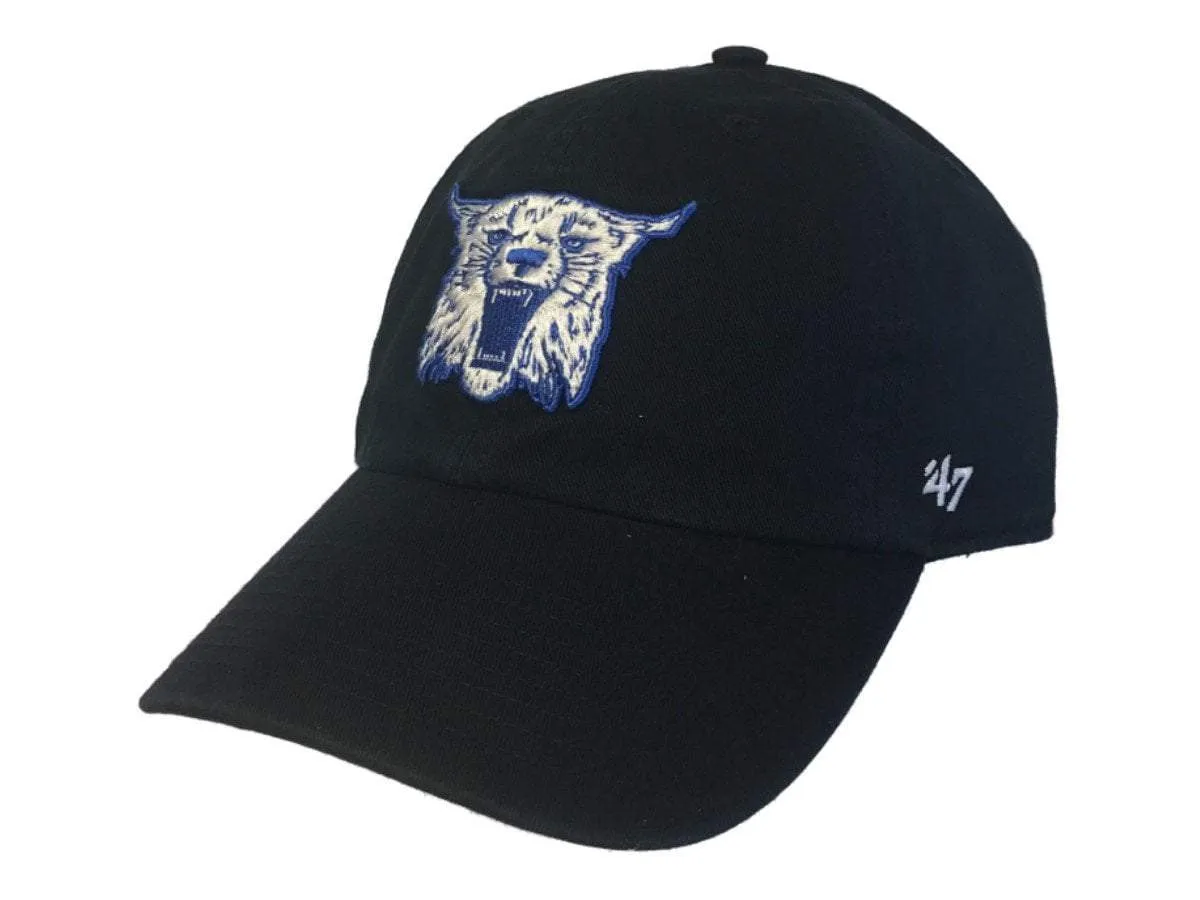 Kentucky Wildcats 47 Brand Black Clean Up Vintage Retro Logo Adj. Slouch Hat Cap