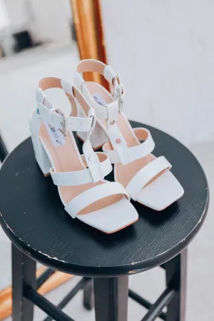 Kenya Block Heel Sandal - White