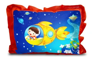 Kesar Enterprises Kids Cartoon Printed Velvet Baby Pillow/Cushion/Toys/Soft Toys/Toddler Pillow/Kids Pillow for Baby Boy/Baby Girl (Rectangle Shape) - 14 x 20-inches Style 62