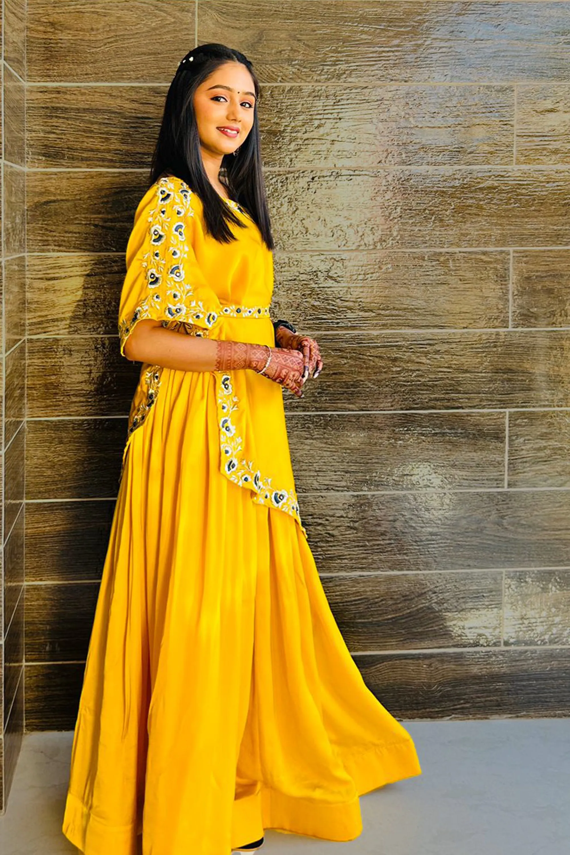 KESAR YELLOW INDO WESTERN