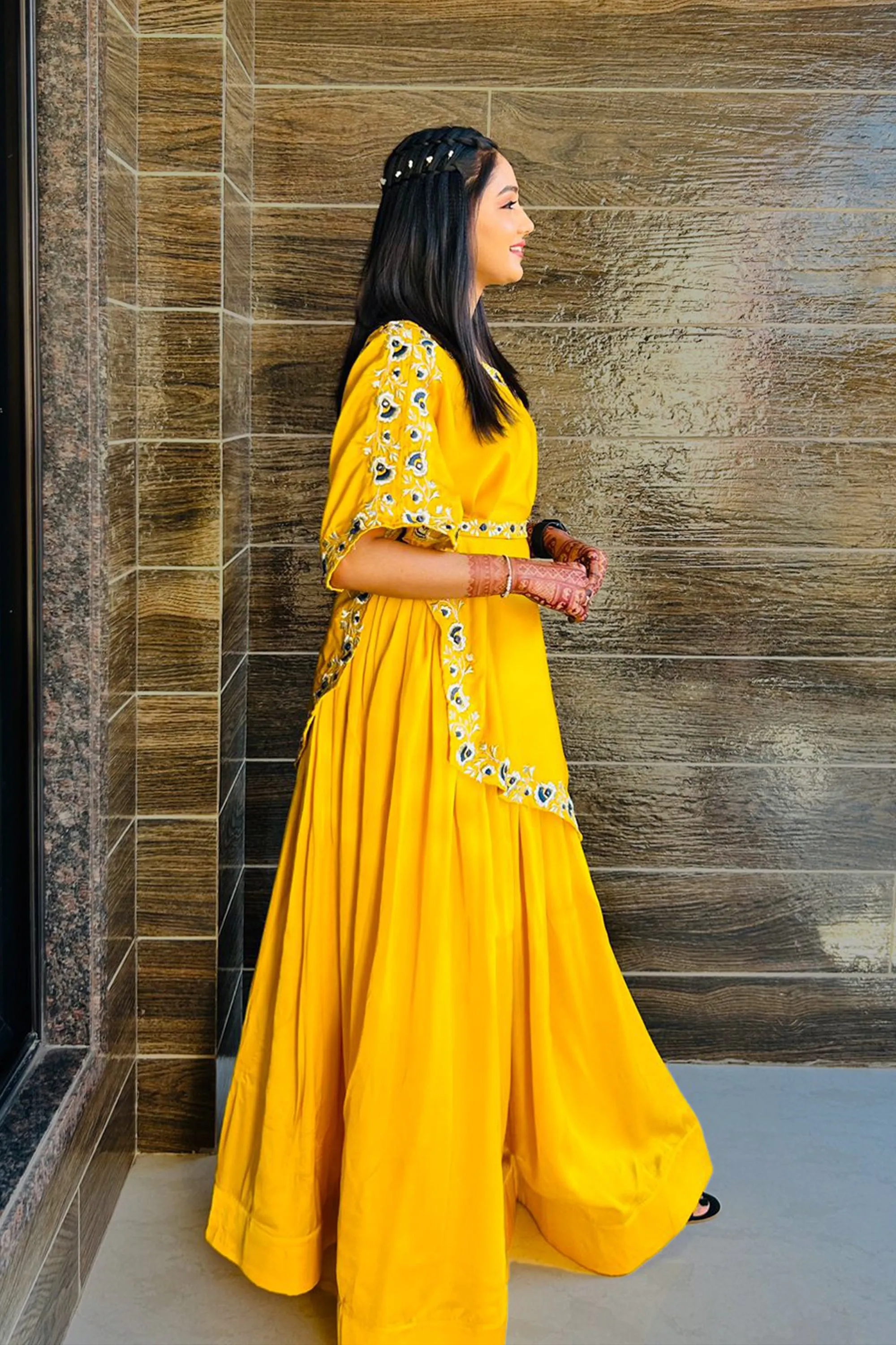 KESAR YELLOW INDO WESTERN