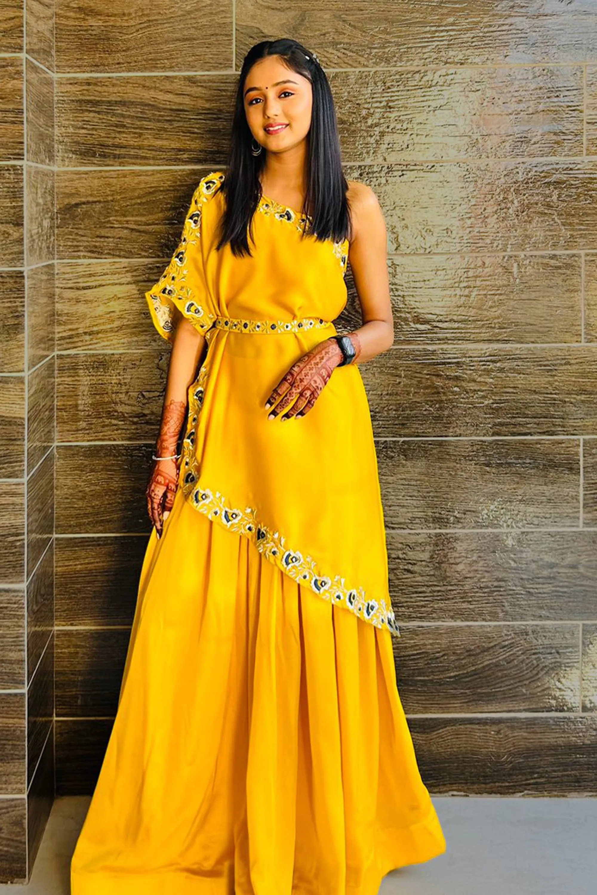 KESAR YELLOW INDO WESTERN