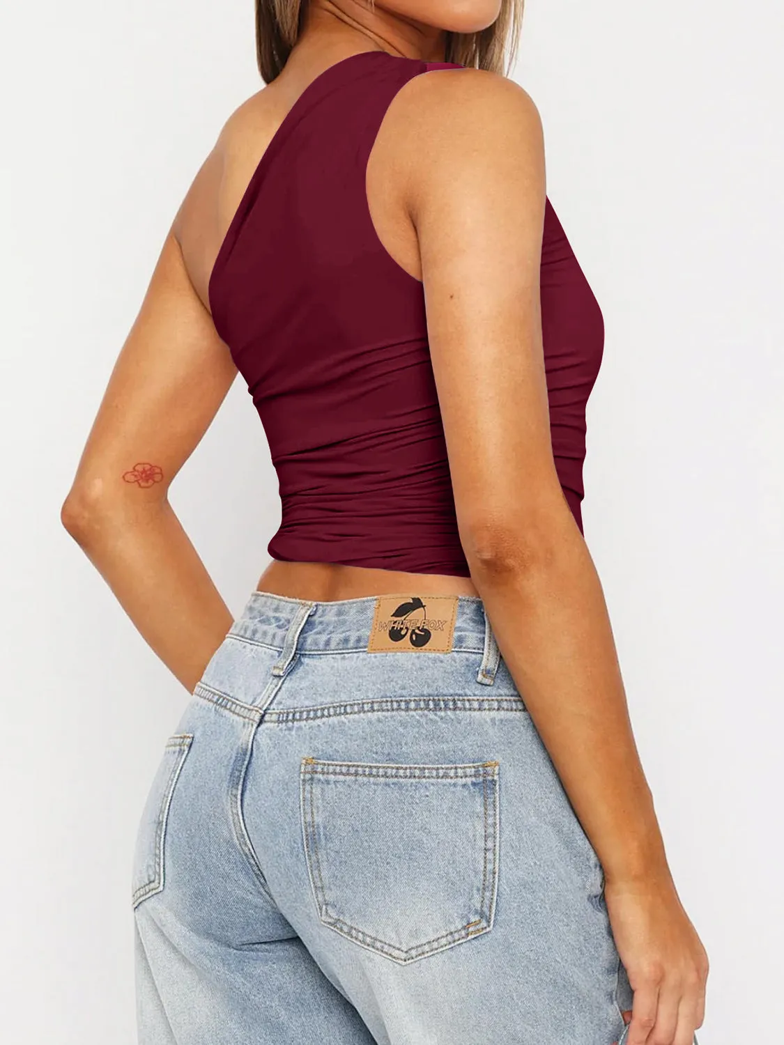 kesley Ruched One Shoulder Tank