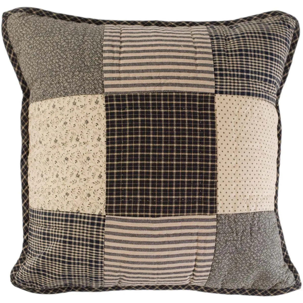 Kettle Grove Patchwork Quilted Pillow 16" Filled