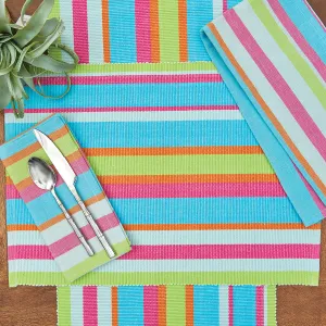 Key Lime Stripe Table Linens