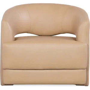 Keys Leather Swivel Chair, Verona Biscotti