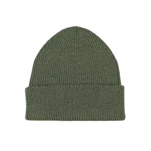 Khaki Green Merino Wool Ara Beanie