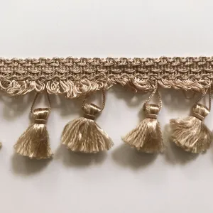 Khaki High Quality Decorative Tassel Trim by the yard