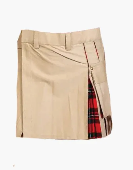 KHAKI HYBRID MINI KILT UTILITY