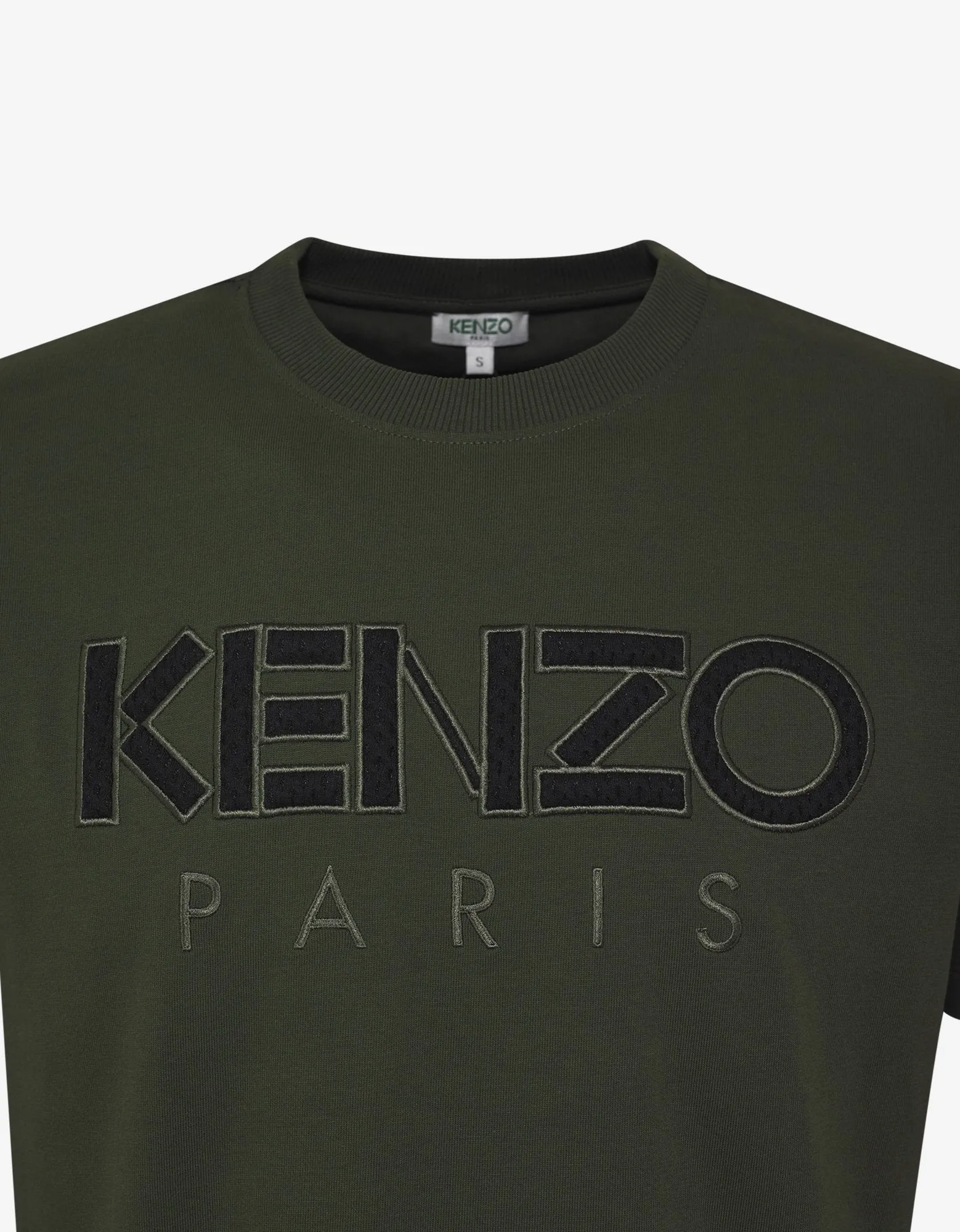 Khaki Logo Embroidery T-Shirt