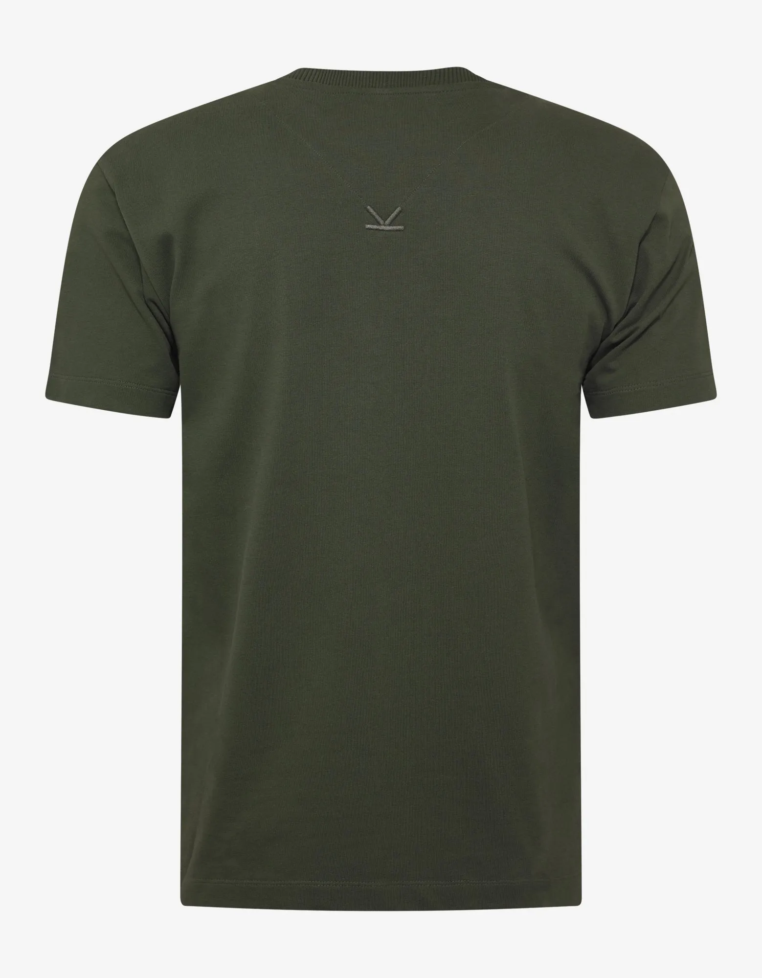 Khaki Logo Embroidery T-Shirt