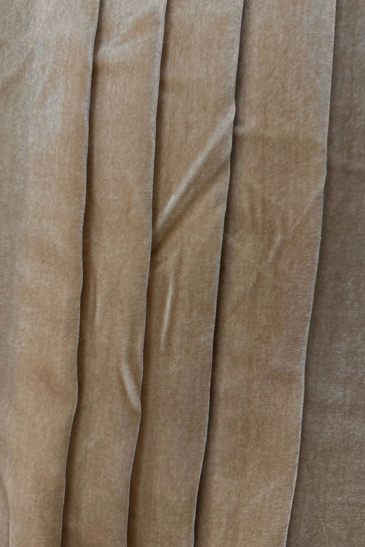 Khaki Silk Rayon Velvet Fabric