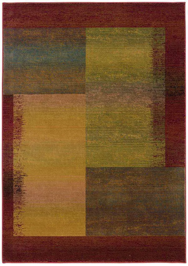 Kharma II 1092W Green/ Red Rug